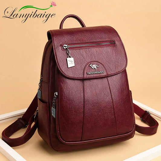 Vintage Soft Leather Backpack