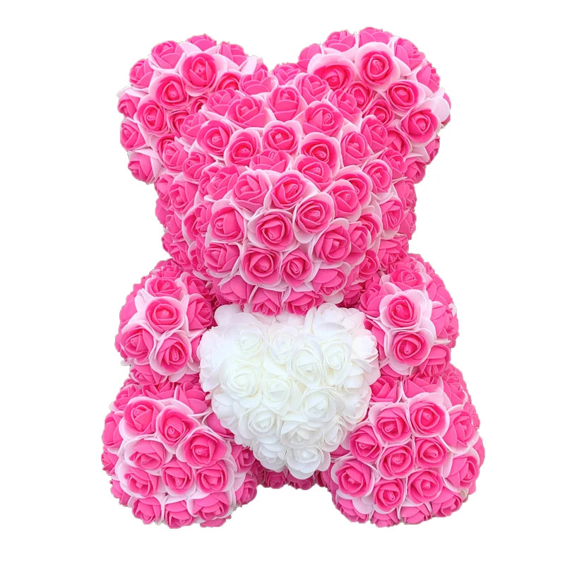 Double Colour Rose Bear