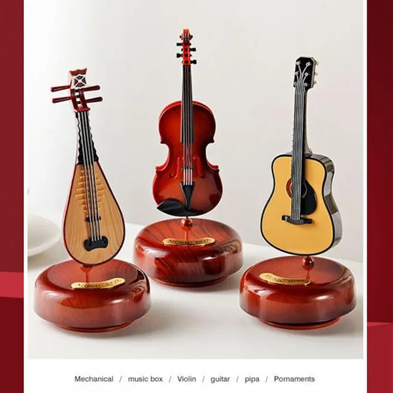 Guitar Violin Pipa Musical Box 